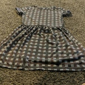 Grey and brown dress